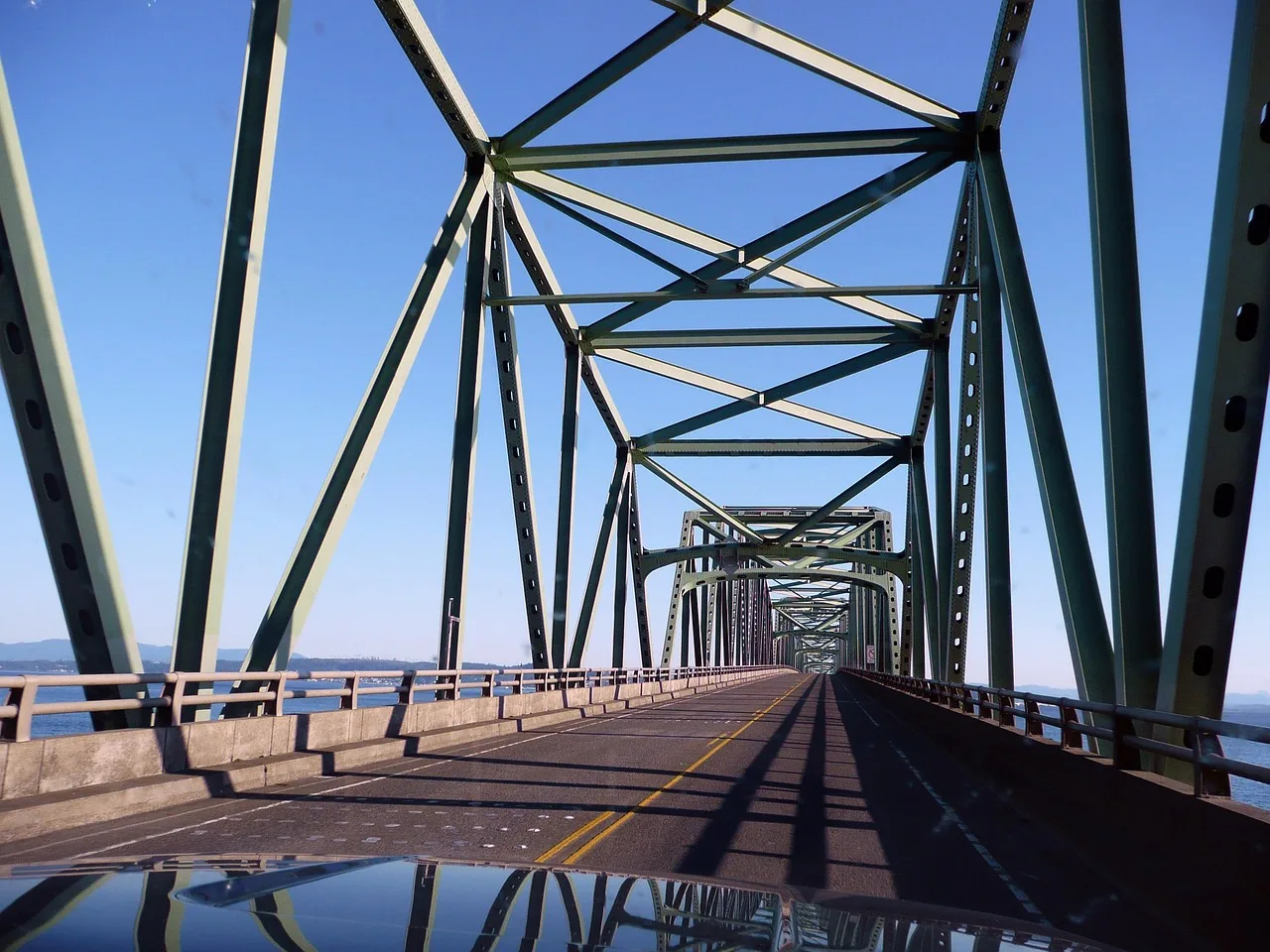 metal, bridge, building, iron, steel beam, reflection, blue metal, About Metal Draft